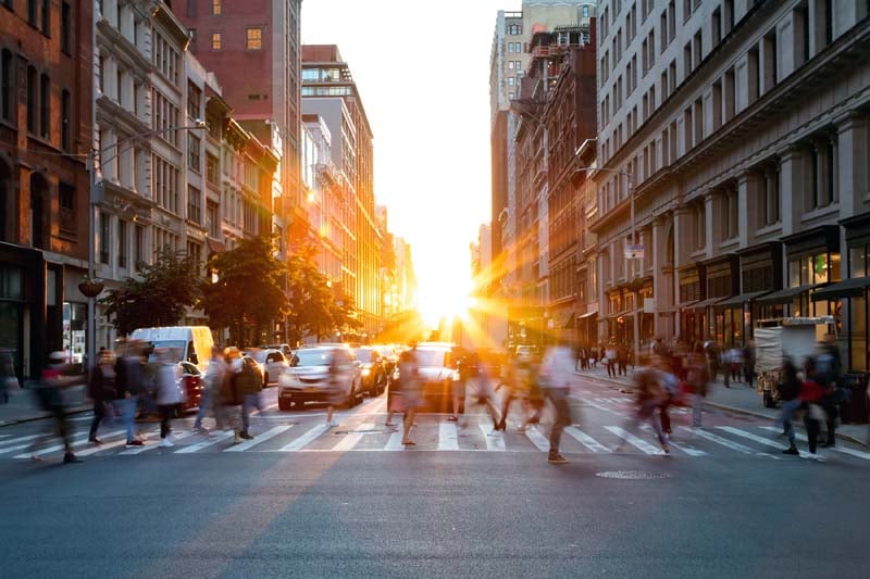 busy-sidewalk-sunset